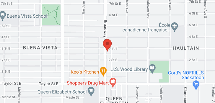 map of 1603 Broadway AVE